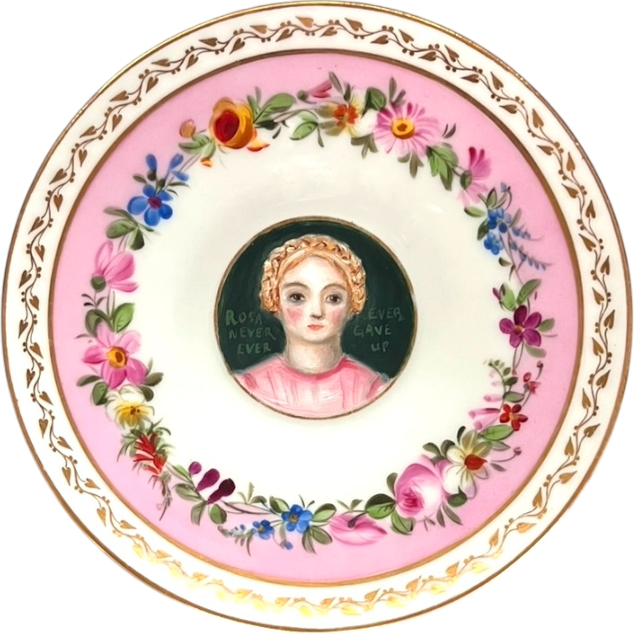 No. 2591 "Rosa Never Ever Ever Gave Up" Portrait Plate