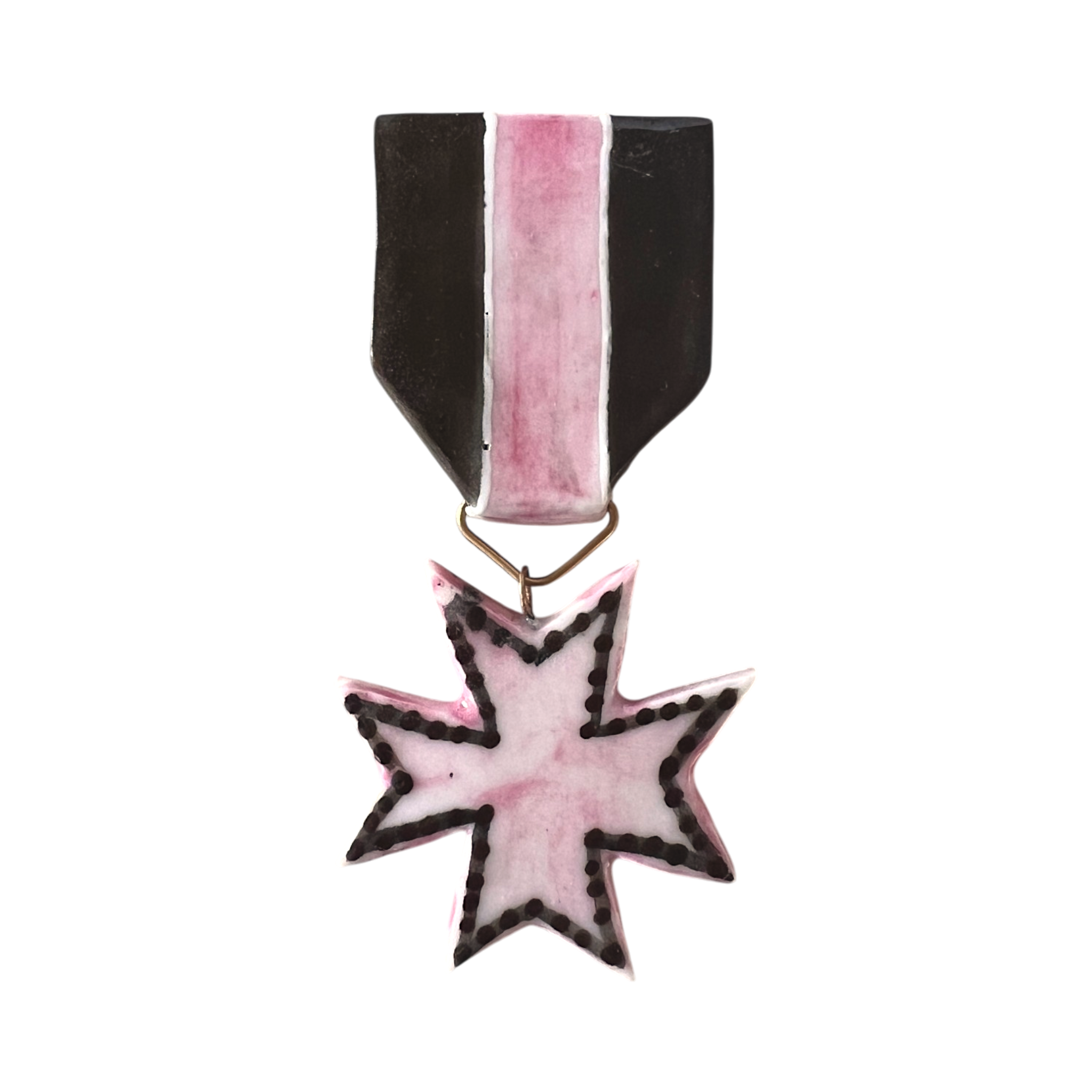 No. 390 Medal - Pink Maltese Cross
