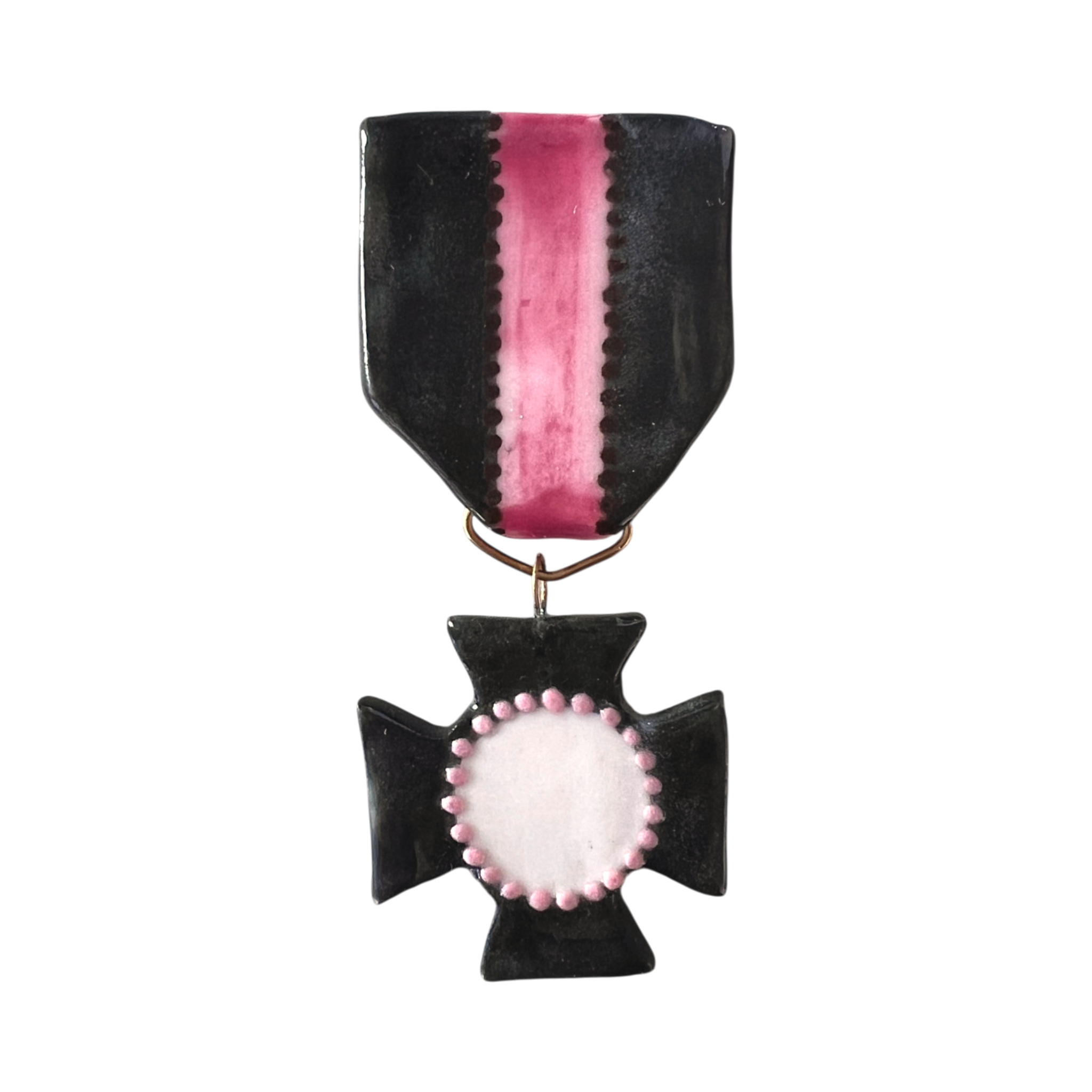 No. 378 Medal - Brown & Rose Maltese Cross