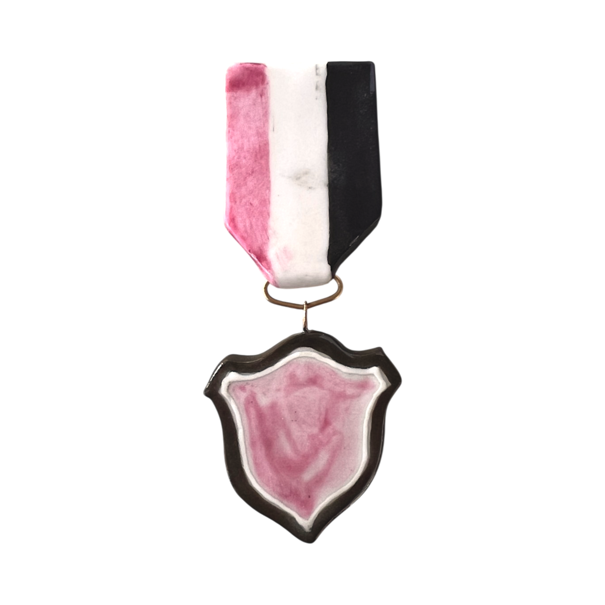 No. 391 Medal - Pink Heraldic Shield