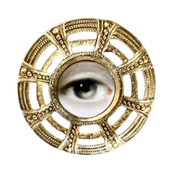 Lover's Eye Gold Brooch