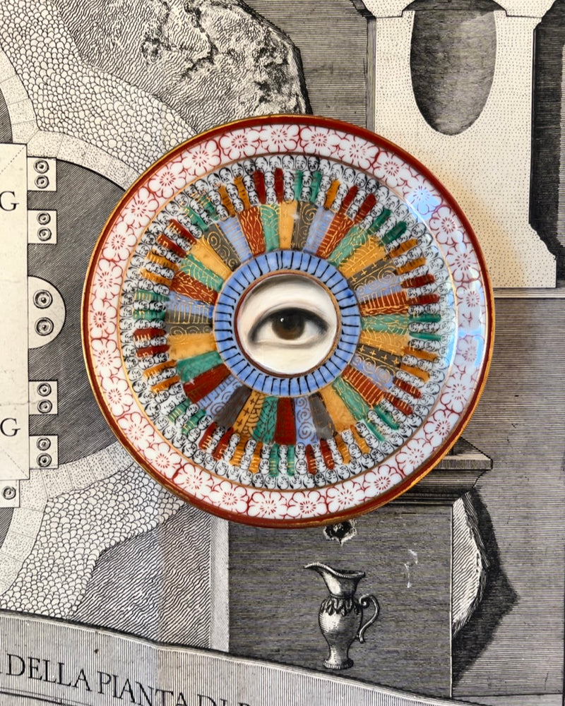Reserved - Lover's Eye Painting on a Thousand Faces Plate No. 1