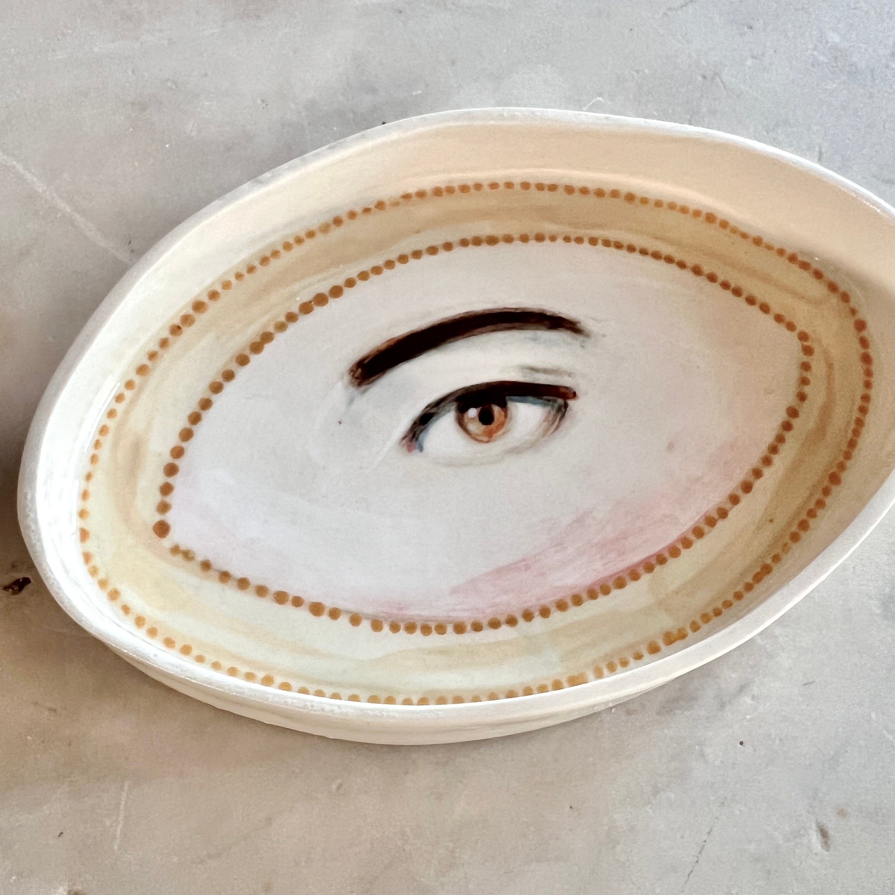 No. 72 Lover's Eye Jewelry Dish - Gold Navette