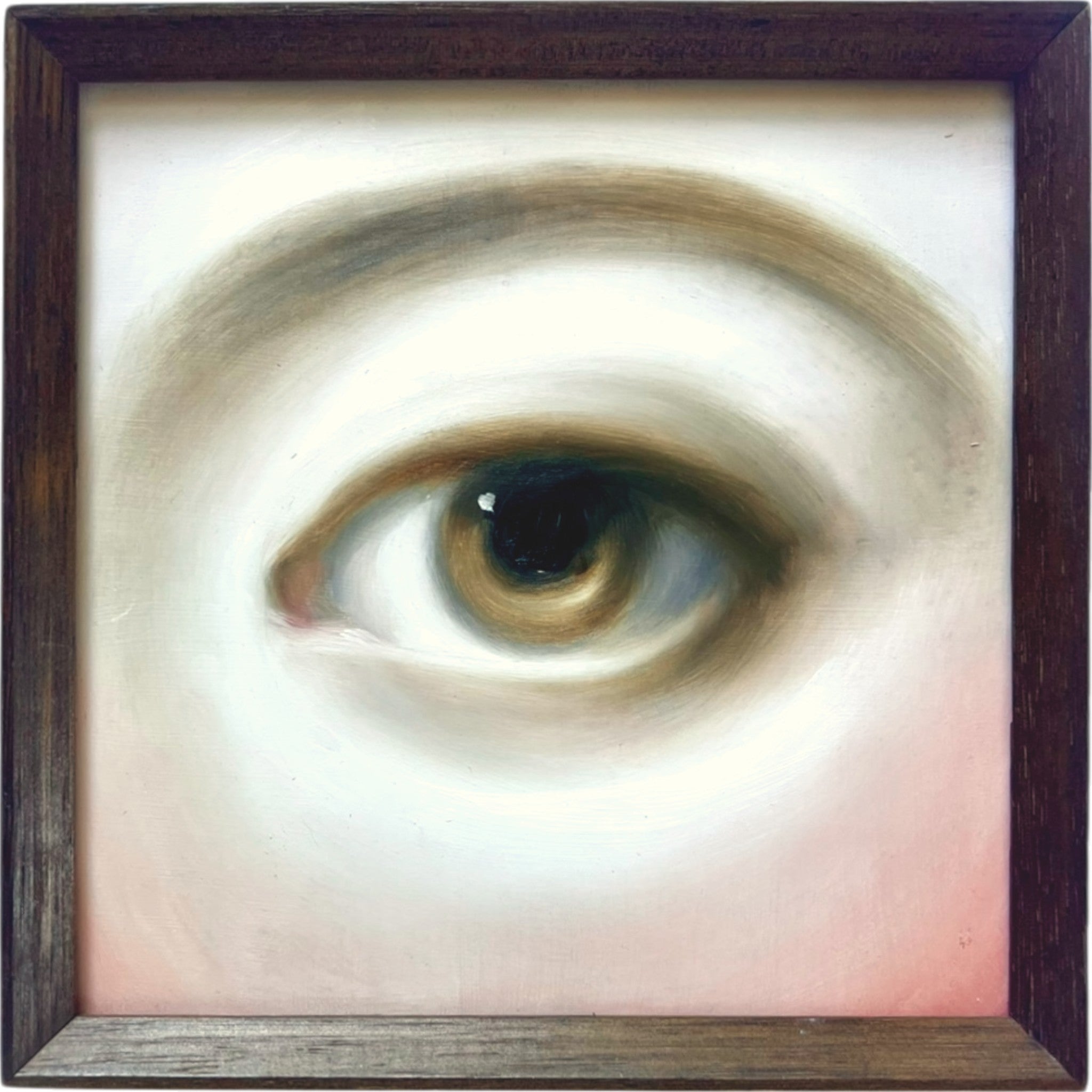 No. 2640 Lover's Eye Painting in a Vintage Wood Frame