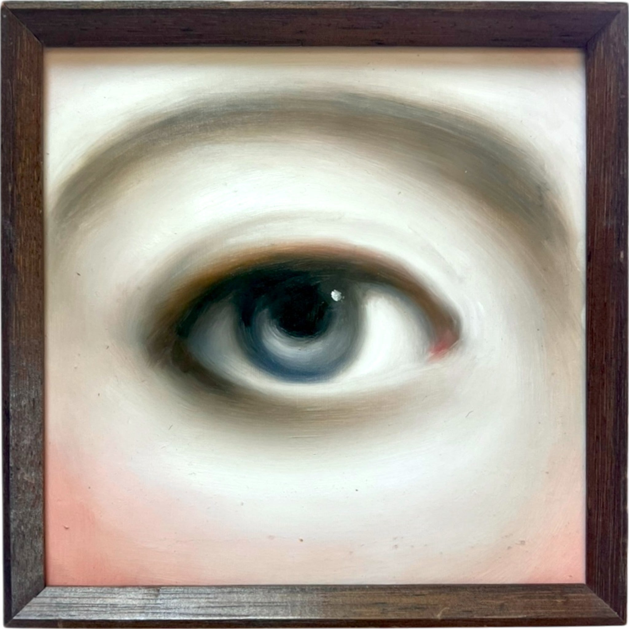 No. 2639 Lover's Eye Painting in a Vintage Wood Frame