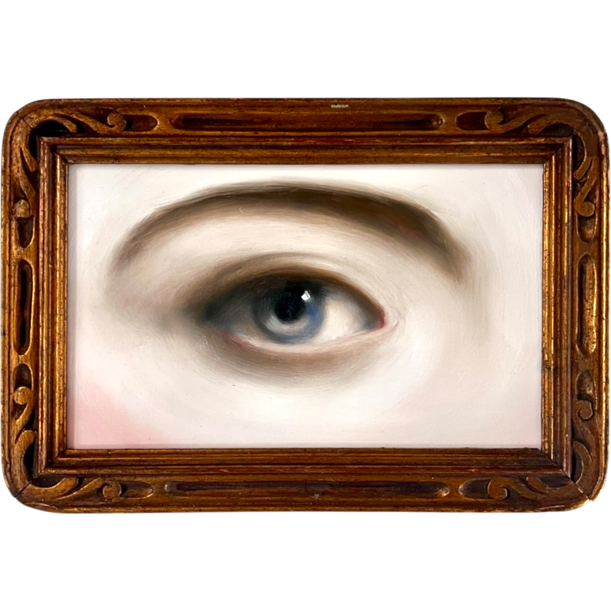 No. 2644 Lover's Eye Painting in an Antique Giltwood Frame