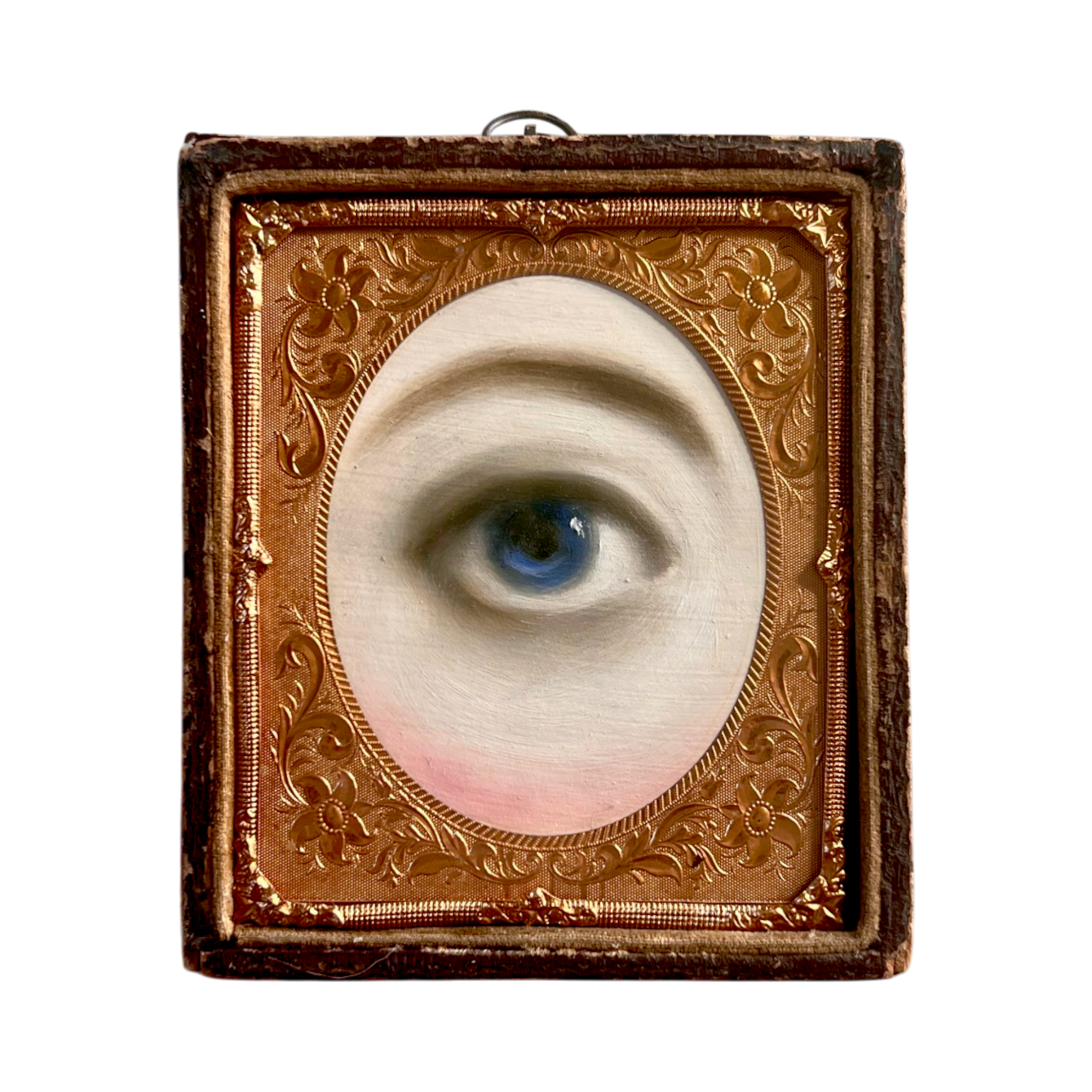 No. 3274 Lover's Eye Painting in an Antique Daguerreotype Case