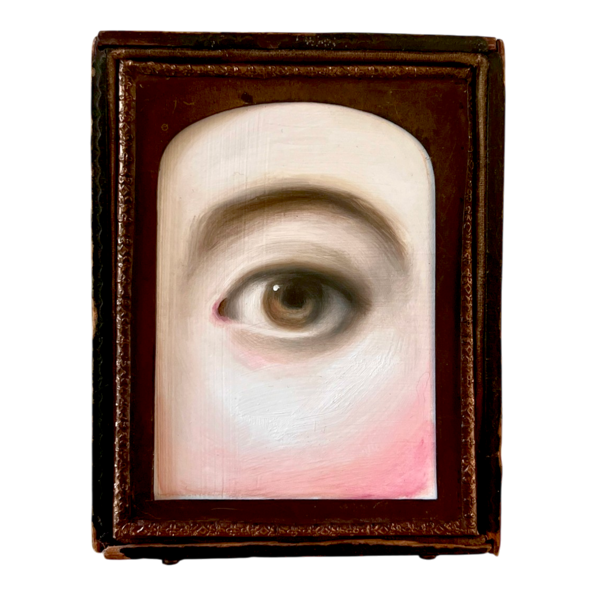 No. 3282 Lover's Eye Painting in an Antique Daguerreotype Case