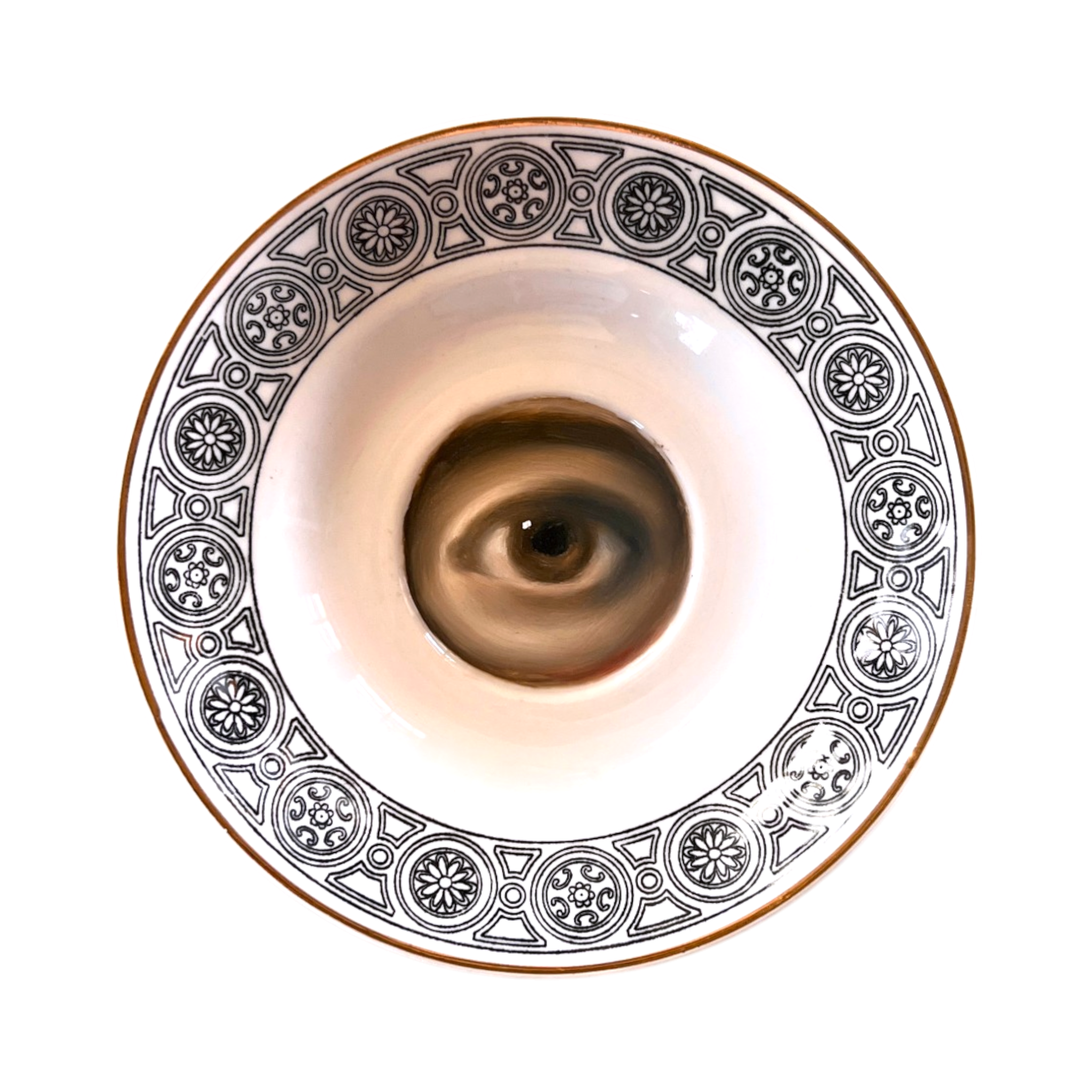 No. 3322 No. 3128 Lover's Eye Painting on a "Classica" Plate