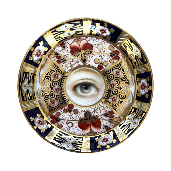 Reserved - Lover's Eye Painting on an English Imari Plate