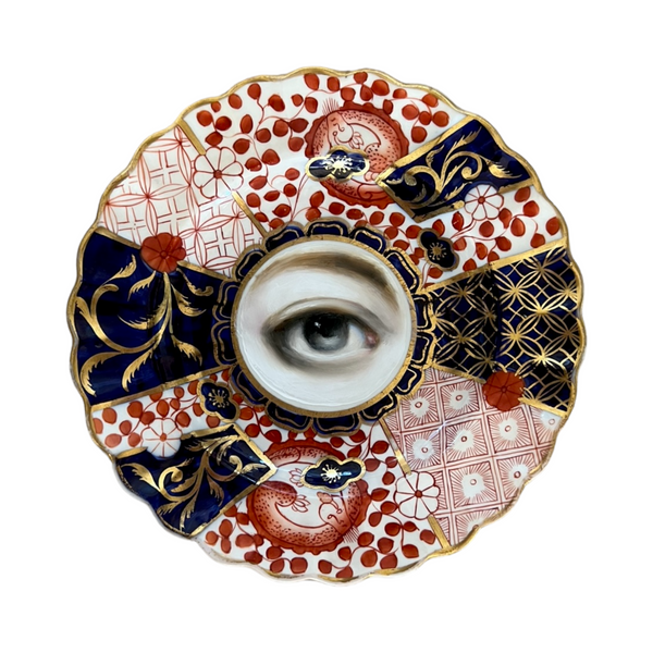 New! - Lover's Eye Painting on a Copeland English Imari Plate