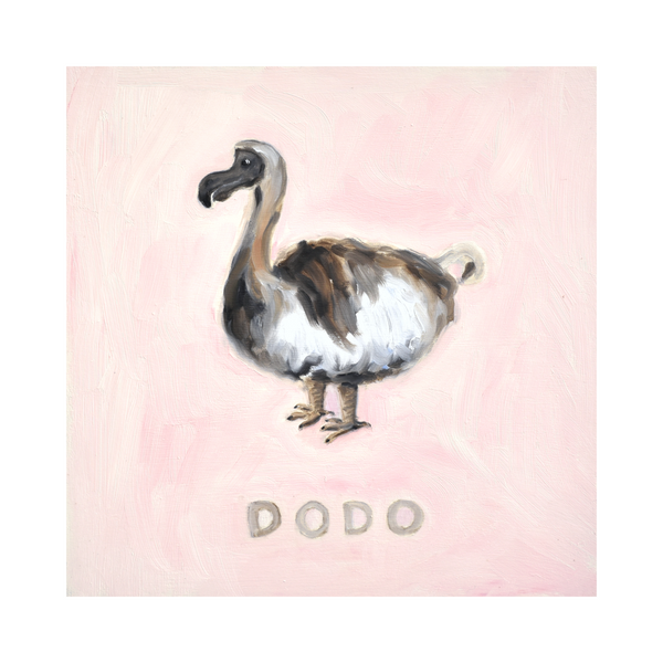 Lost & Found Collection: Dodo Giclée Art Print in Pale Pink (8"x8")