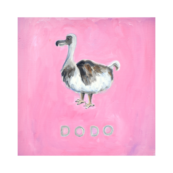 Lost & Found Collection: Dodo Giclée Art Print in Bright Pink (8"x8")