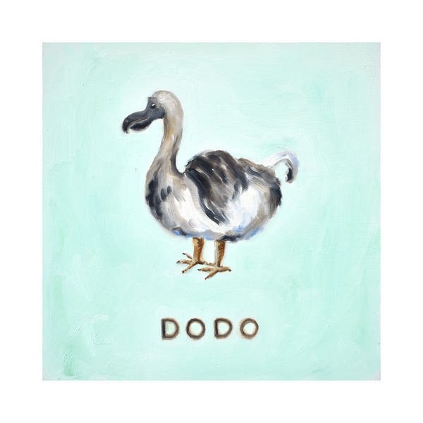 Lost & Found Collection: Dodo Giclée Art Print in Pale Green (8"x8")