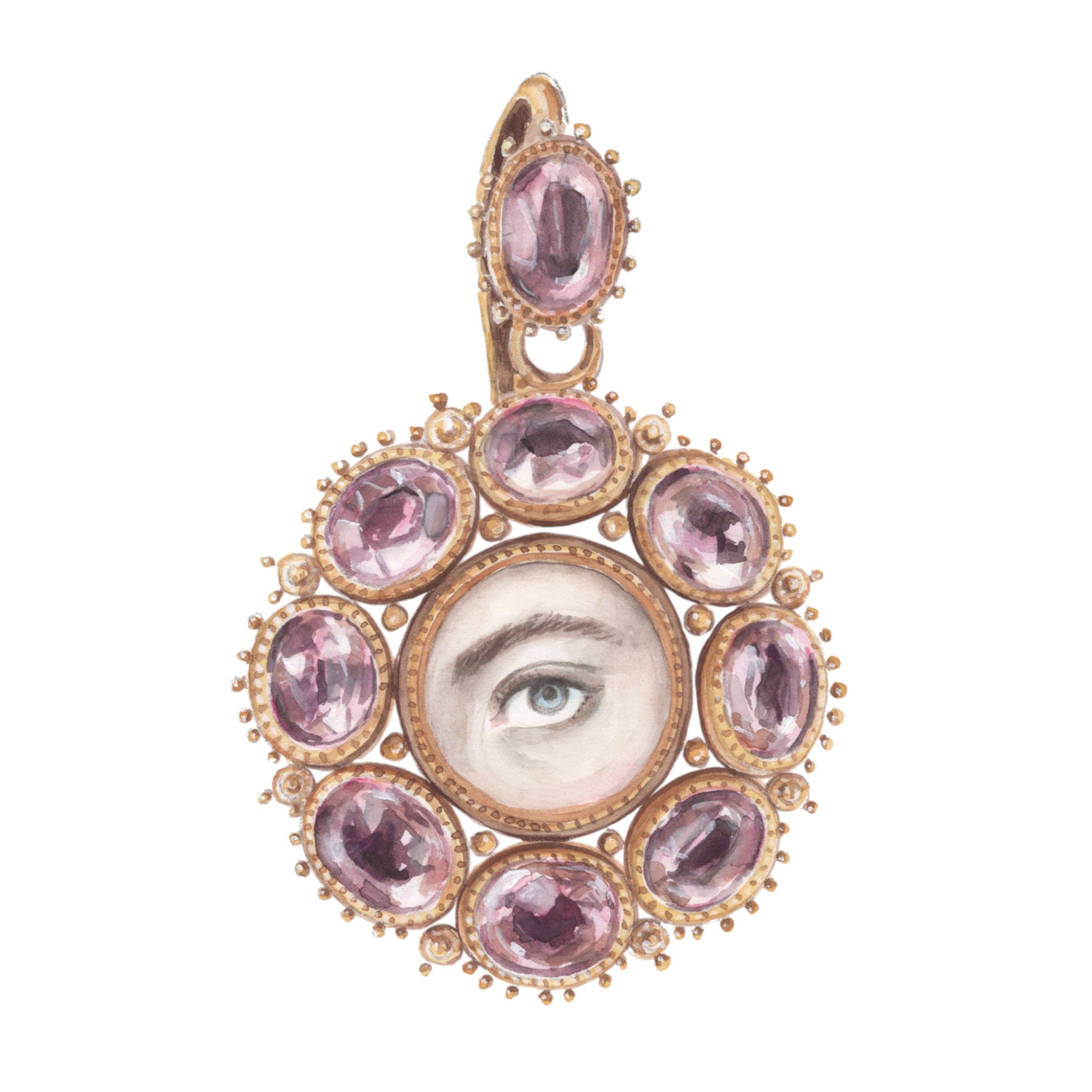 No. 10 Lover's Eye Watercolor Archival Print