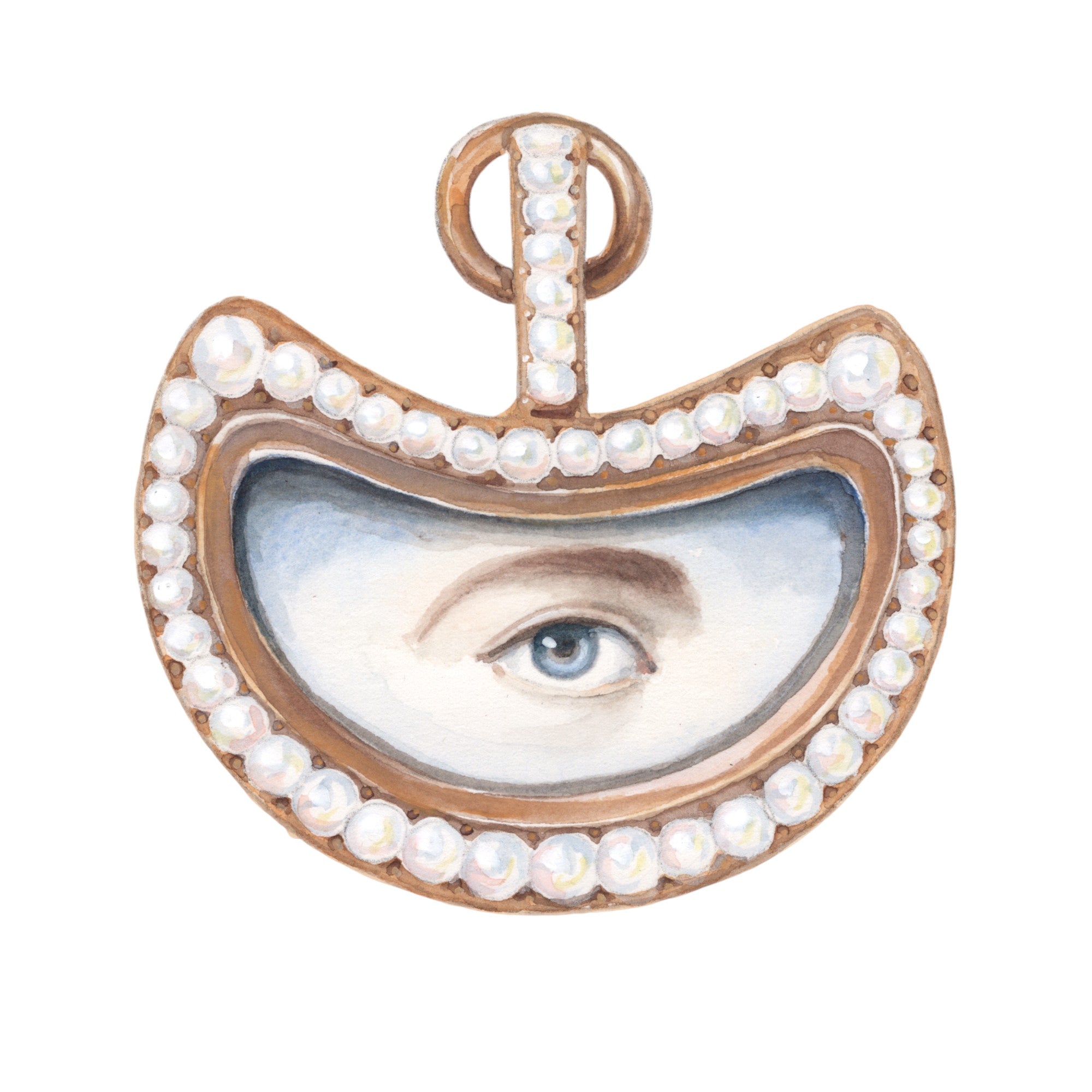 No. 13 Lover's Eye Watercolor Archival Print