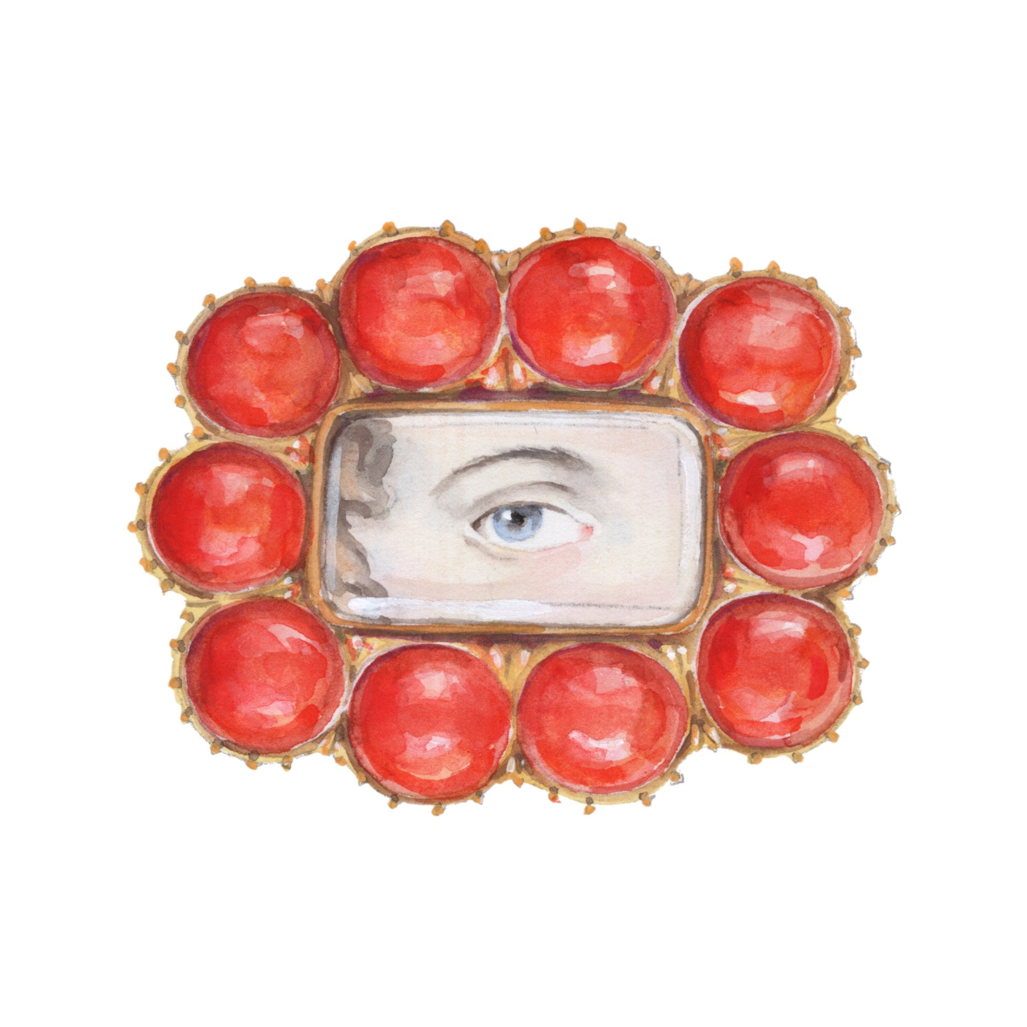 No. 16 Lover's Eye Watercolor Archival Print
