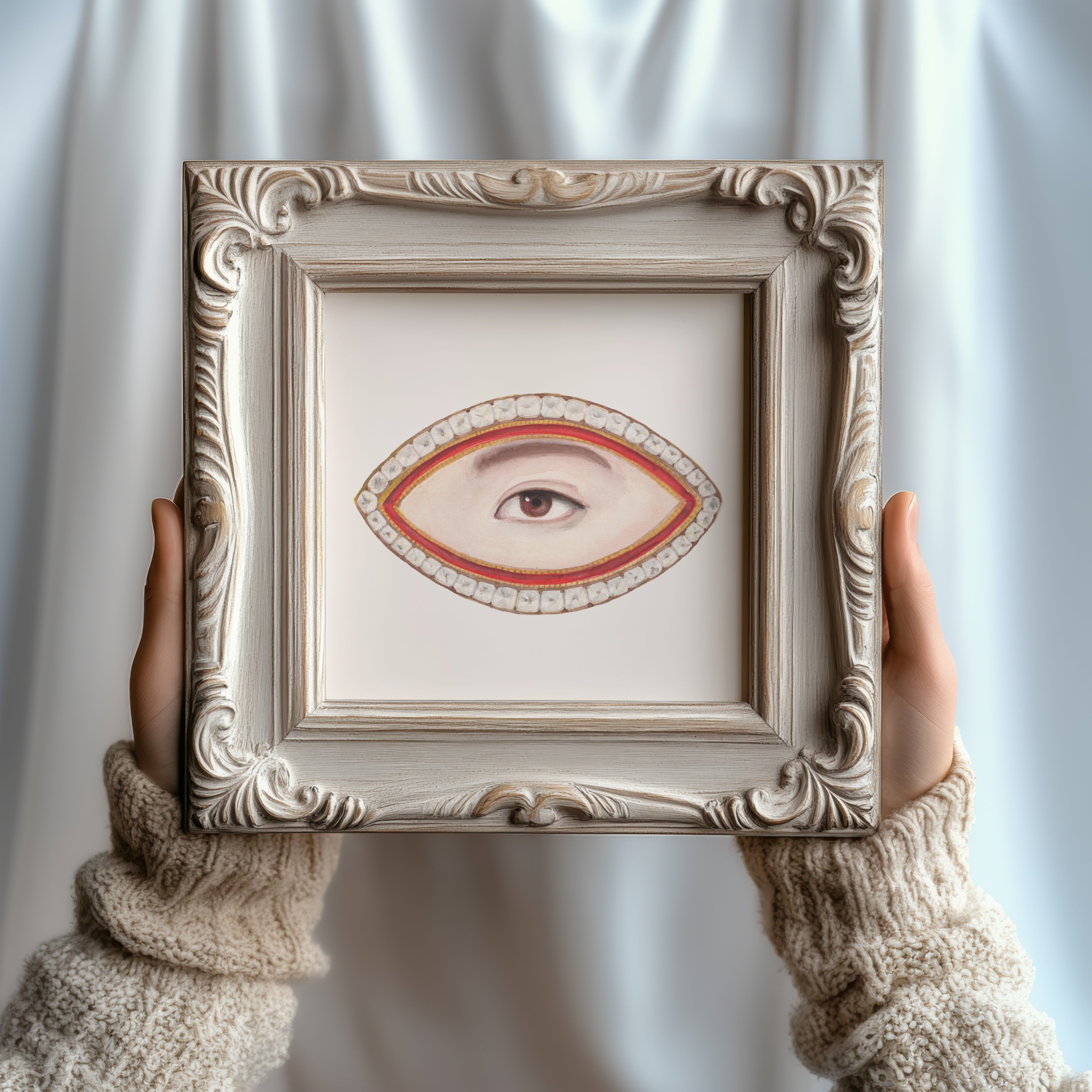 No. 23 *PROOF PRINT* Lover's Eye Watercolor Archival Print (13"X13")