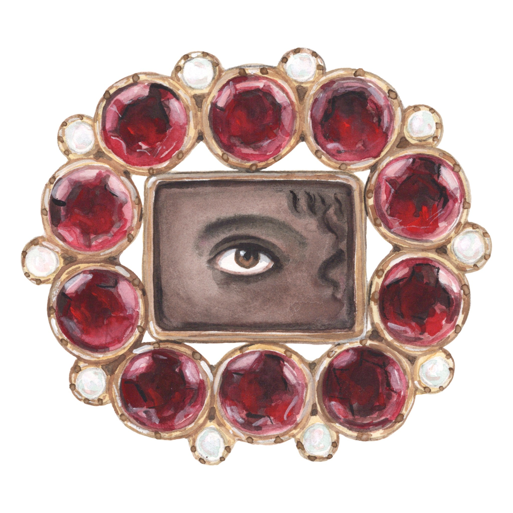 No. 24 Lover's Eye Watercolor Archival Print