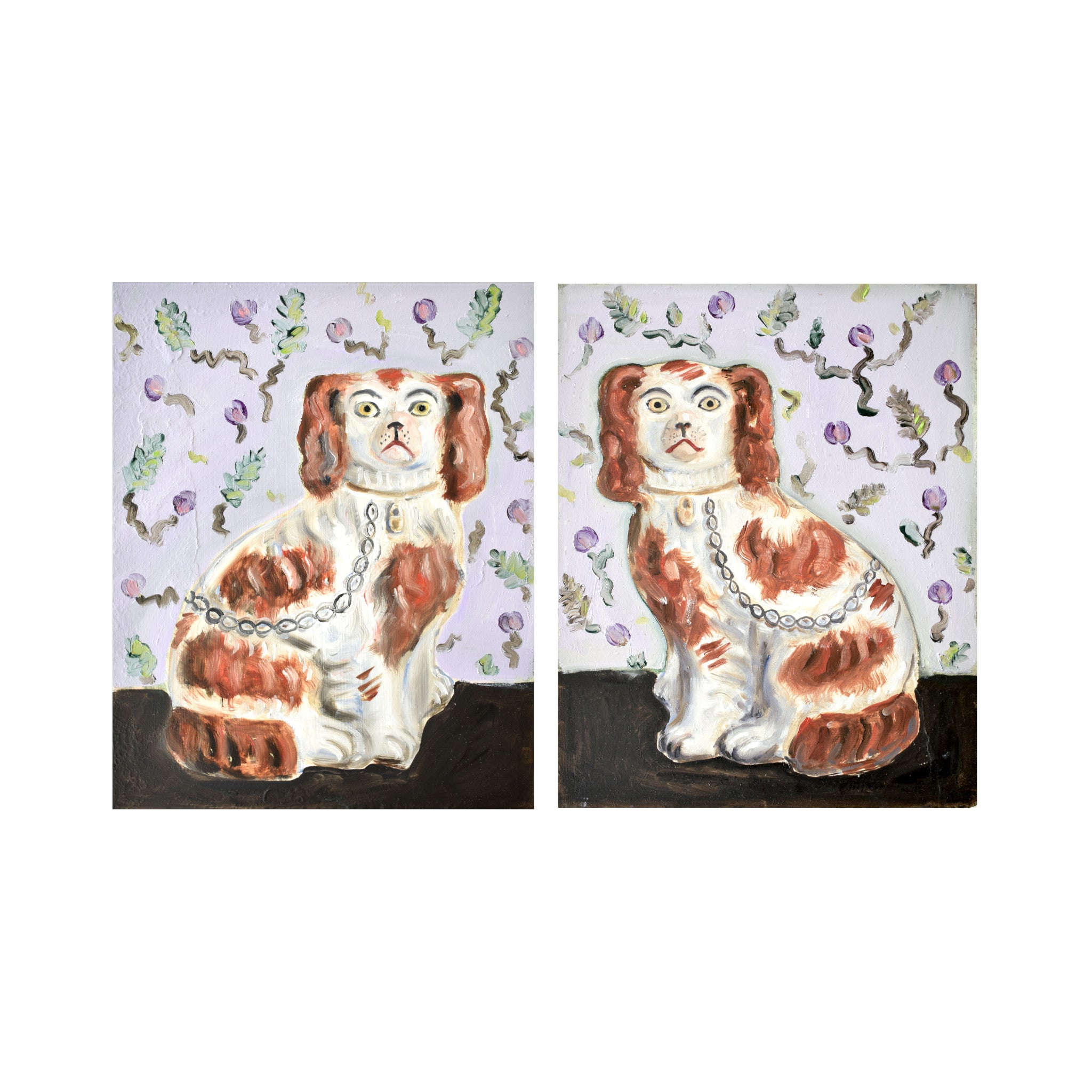 Crispin & Catherine the Staffordshire Spaniels Giclée Art Prints (8"x10")