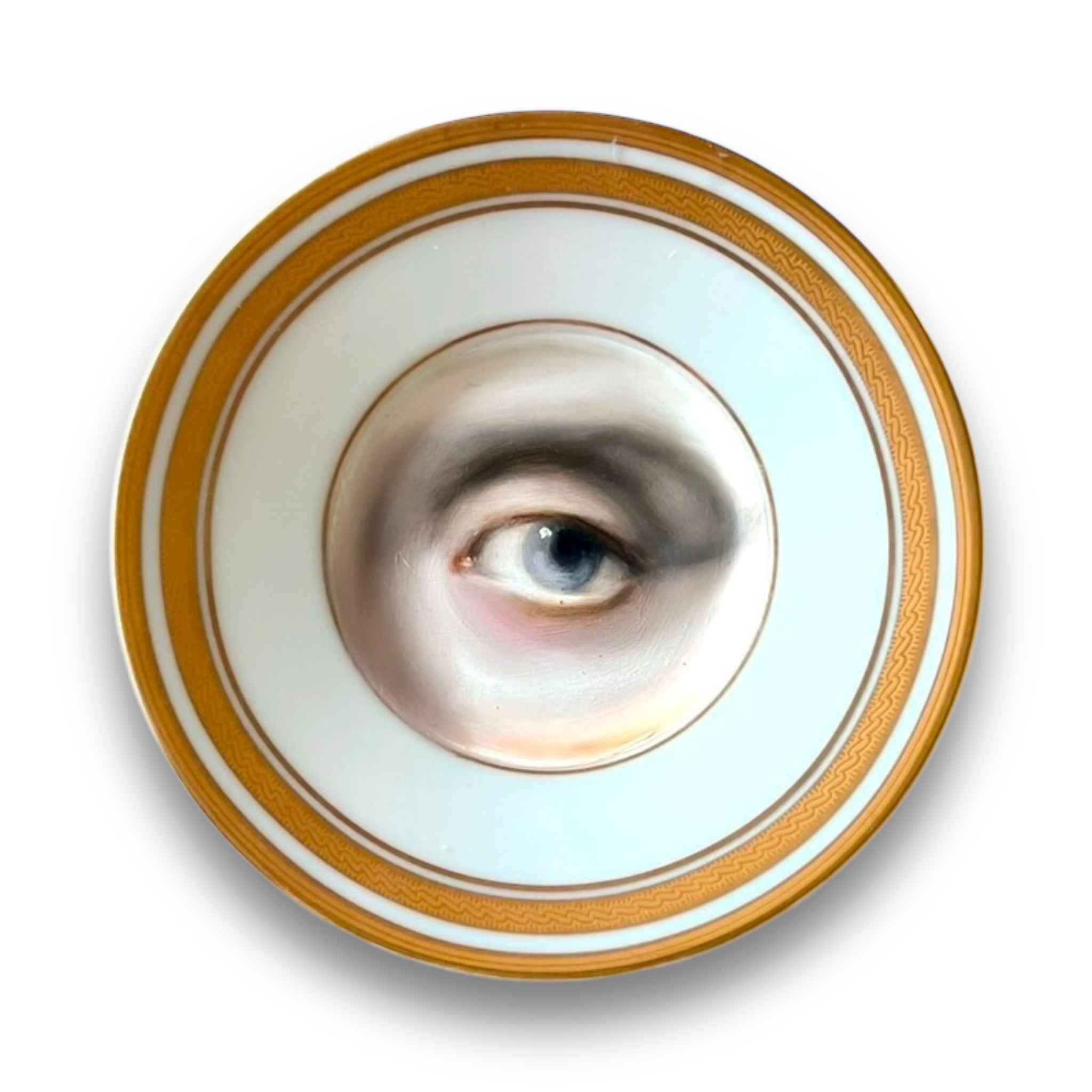 No. 2924 Lover's Eye Painting of William Shakespeare on a Faberge Plate
