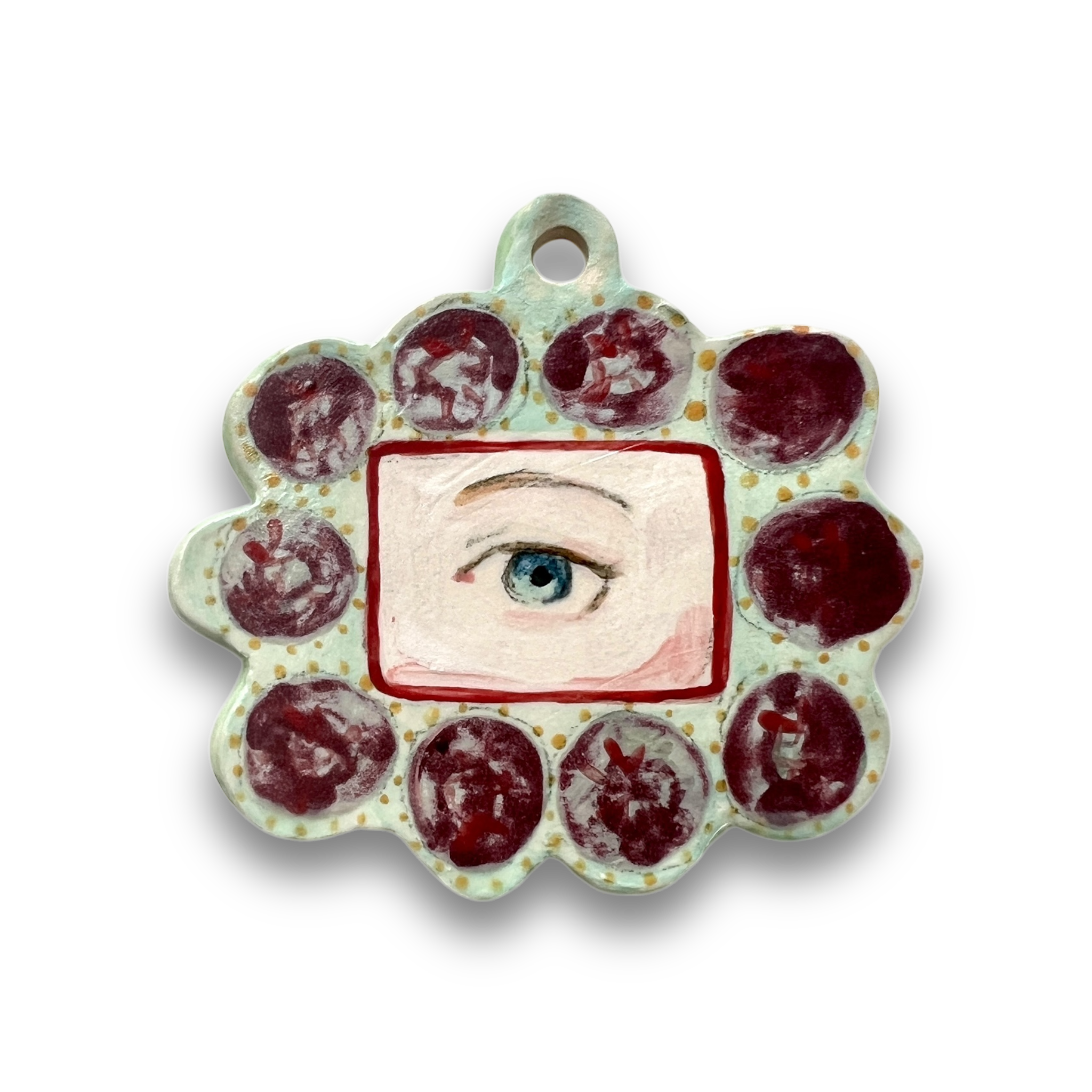 No. 45 Handmade Ornament - Garnets