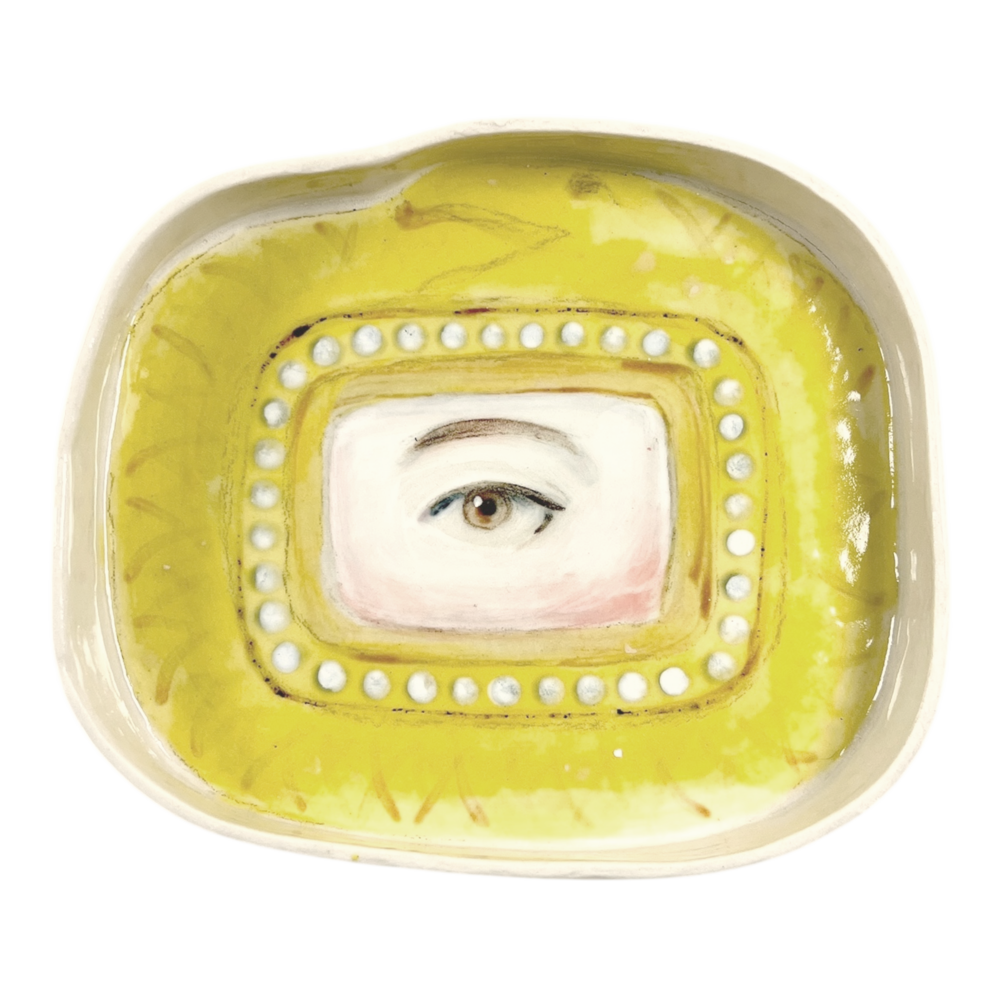 No. 118 Lover's Eye Jewelry Dish - Ouroboros & Pearls