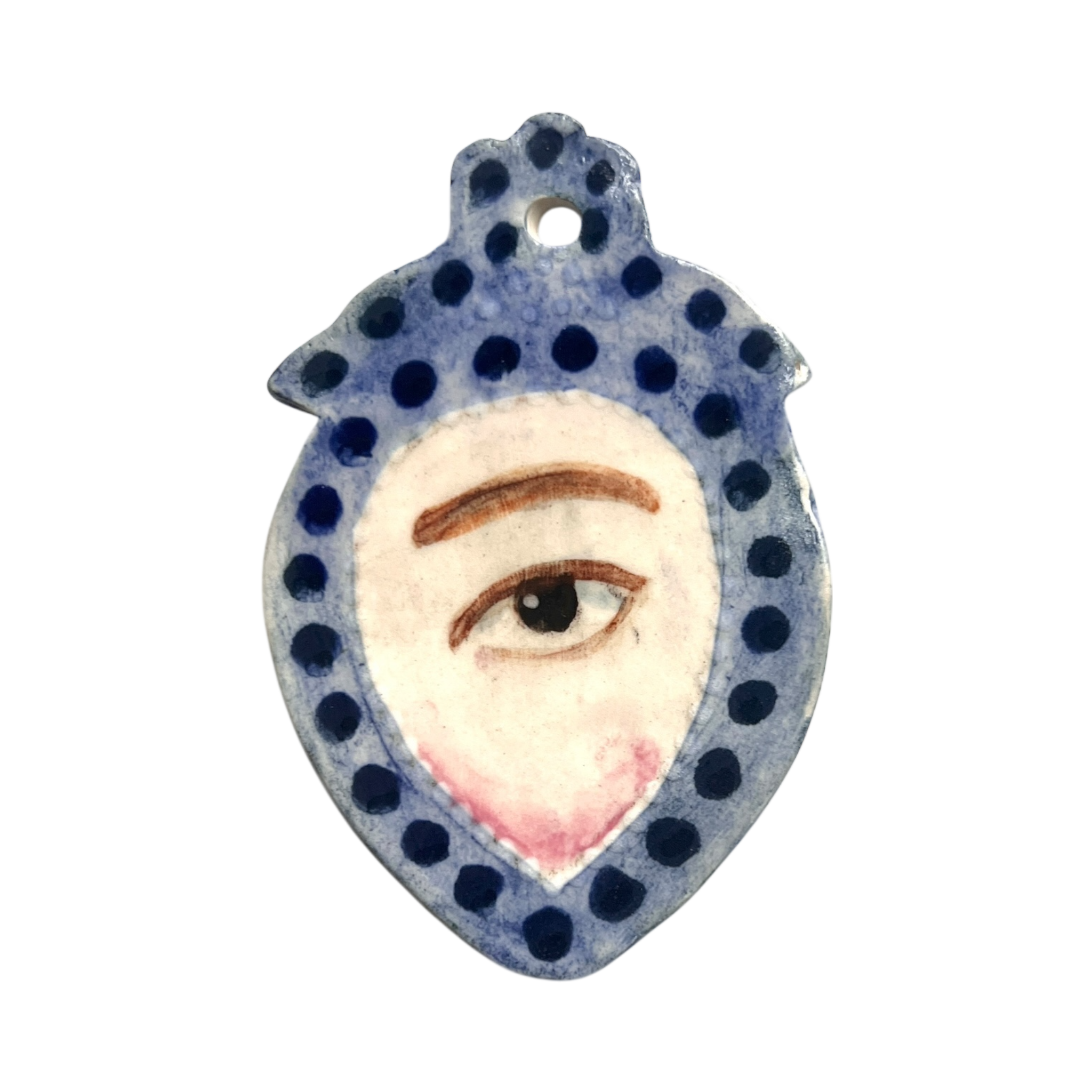 No. 198 Handmade Ornament - Sapphire Heart