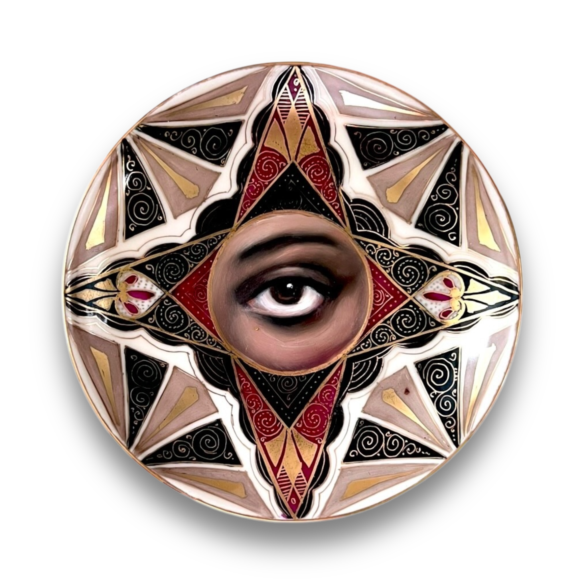No. 2923 Lover's Eye Painting of Josephine Baker on a Bavarian Art Deco Plate