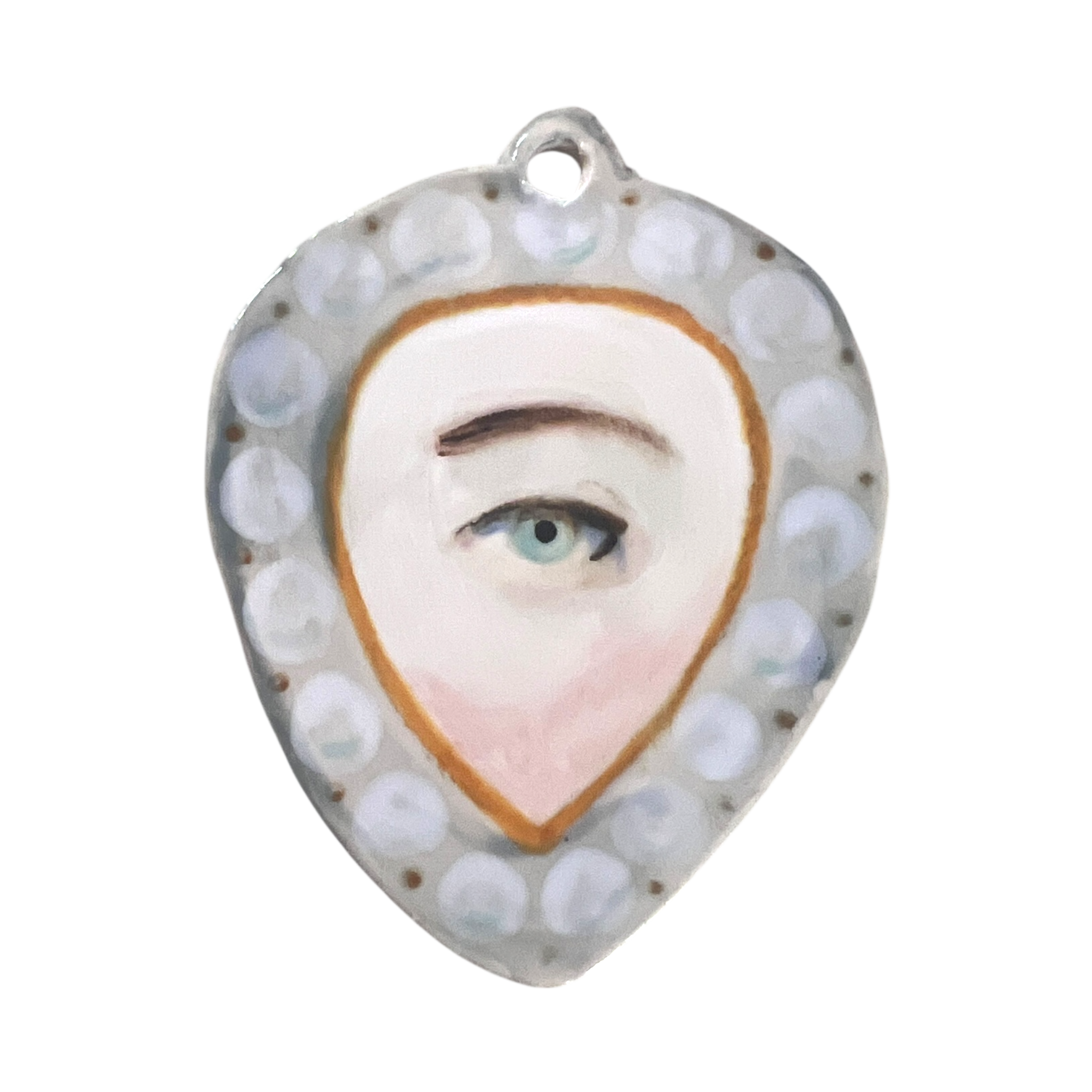 No. 140 Handmade Ornament - Pearl Teardrop