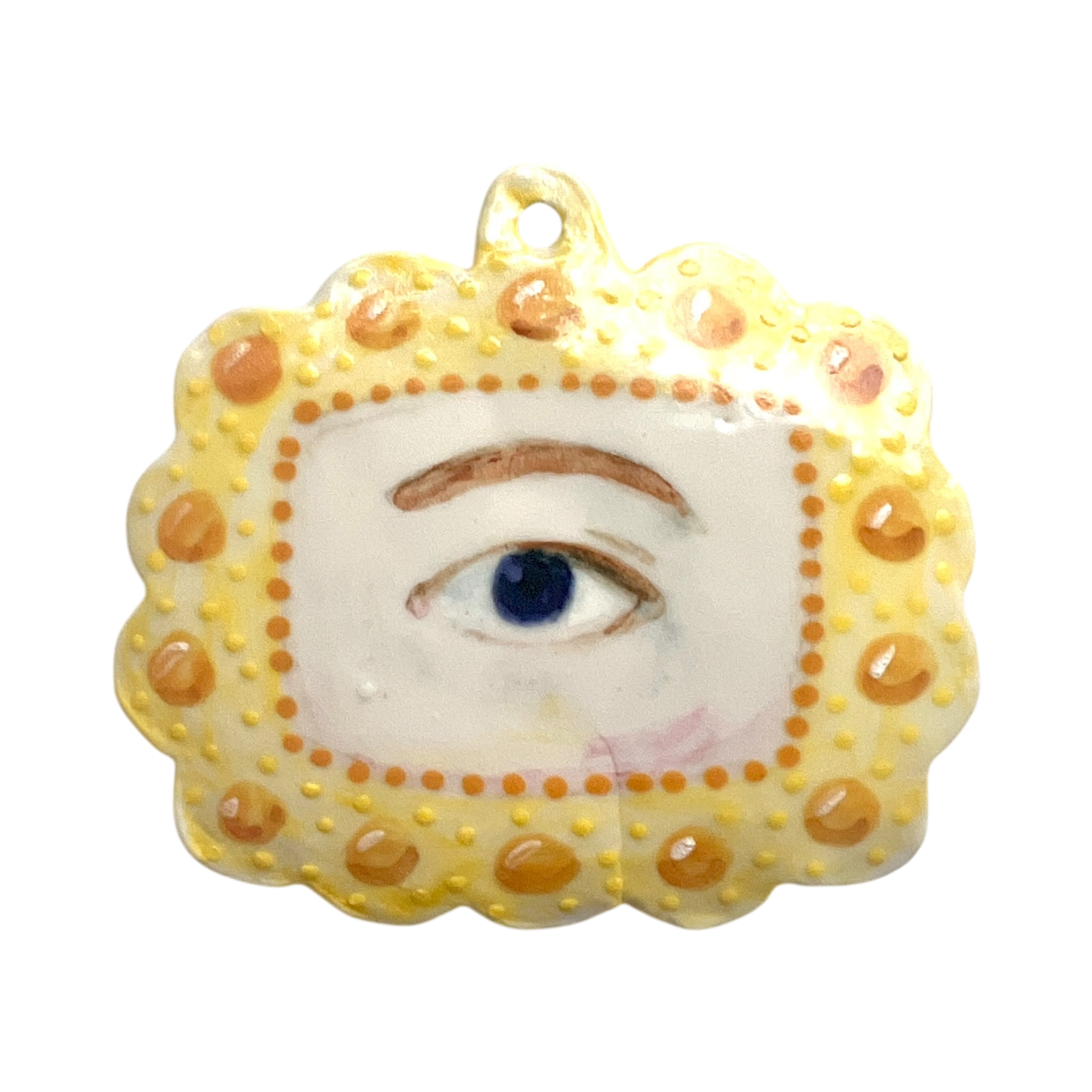 No. 193 Handmade Ornament - Gold Hobnail (Seconds_