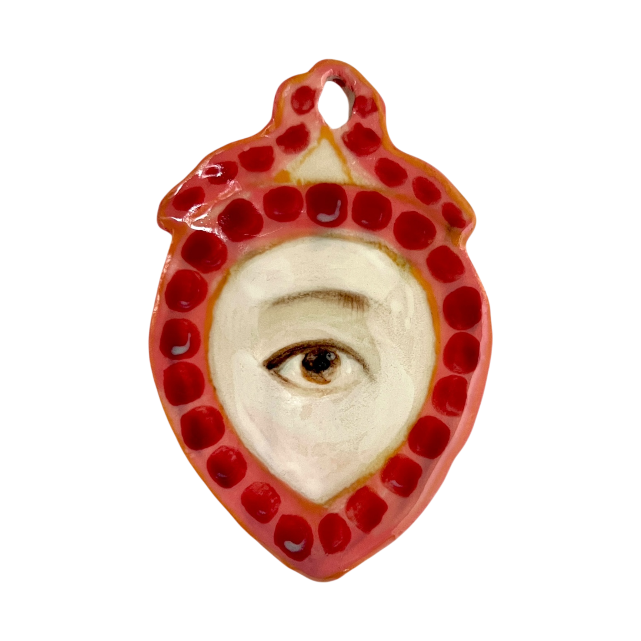 No. 154 Handmade Ornament - Ruby Heart (Seconds)