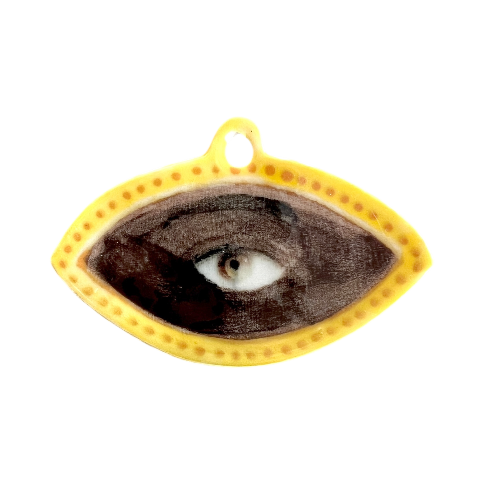 No. 57 Handmade Ornament - Gold Beaded Navette