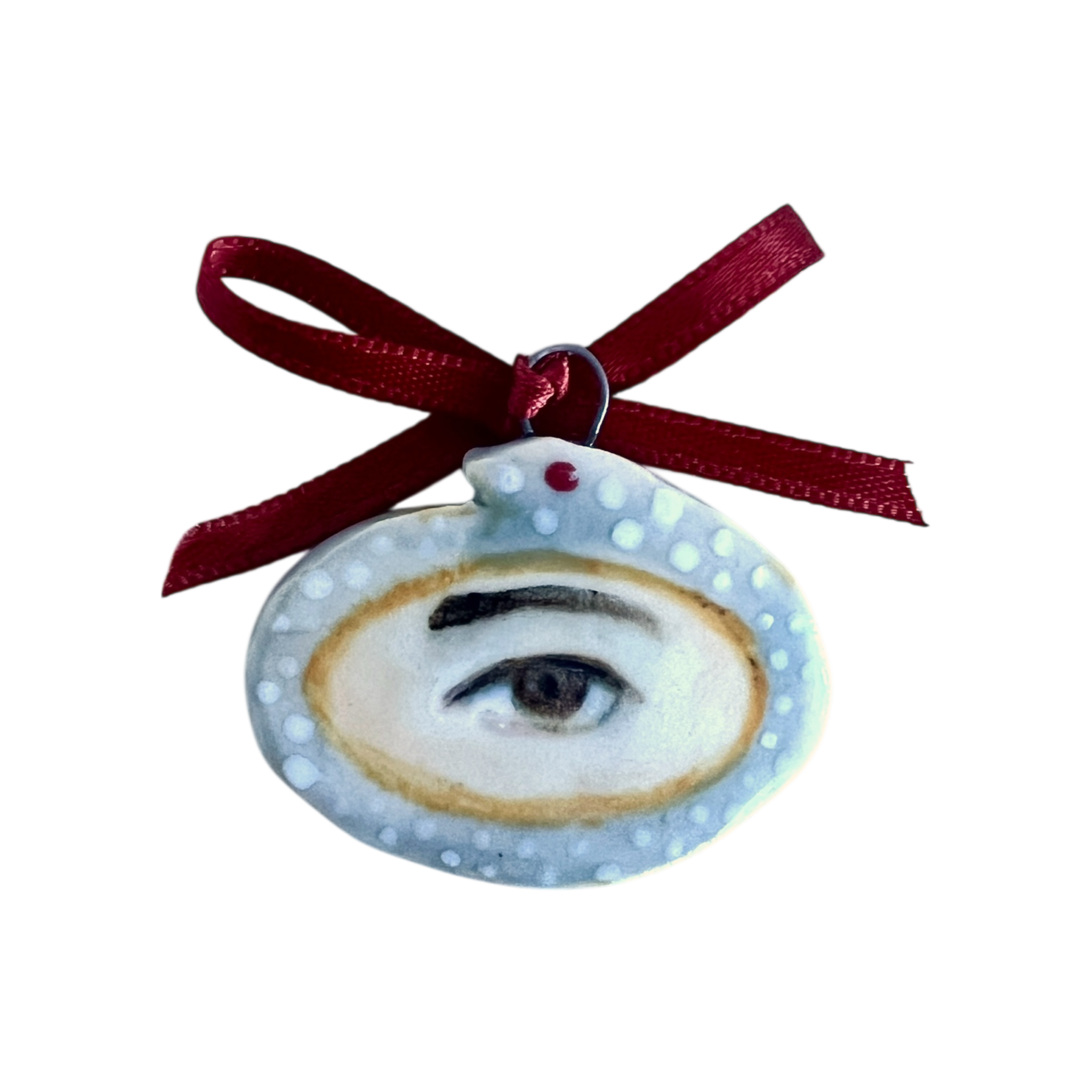 No. 85 Lover's Eye Charm - Pearl Ouroboros