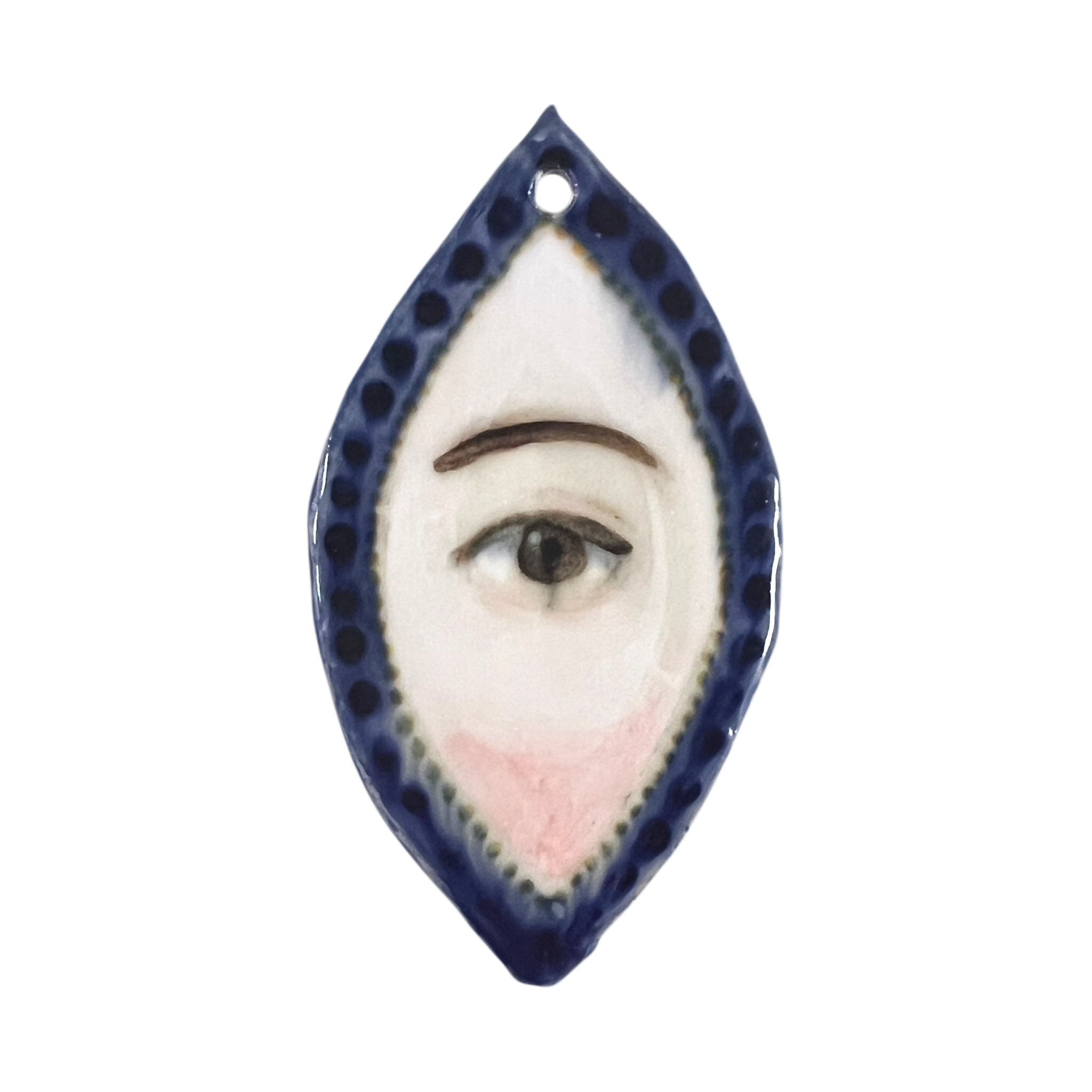 No. 134 Handmade Ornament - Sapphire Navette