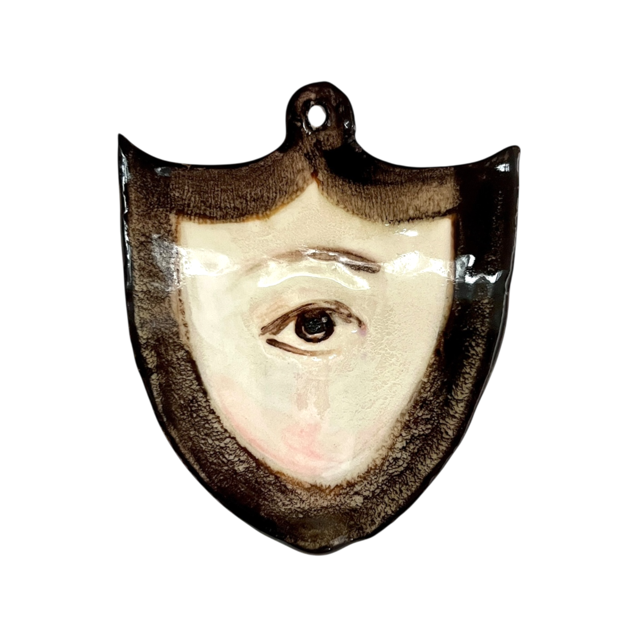 No. 160 Handmade Ornament - Brown Shield