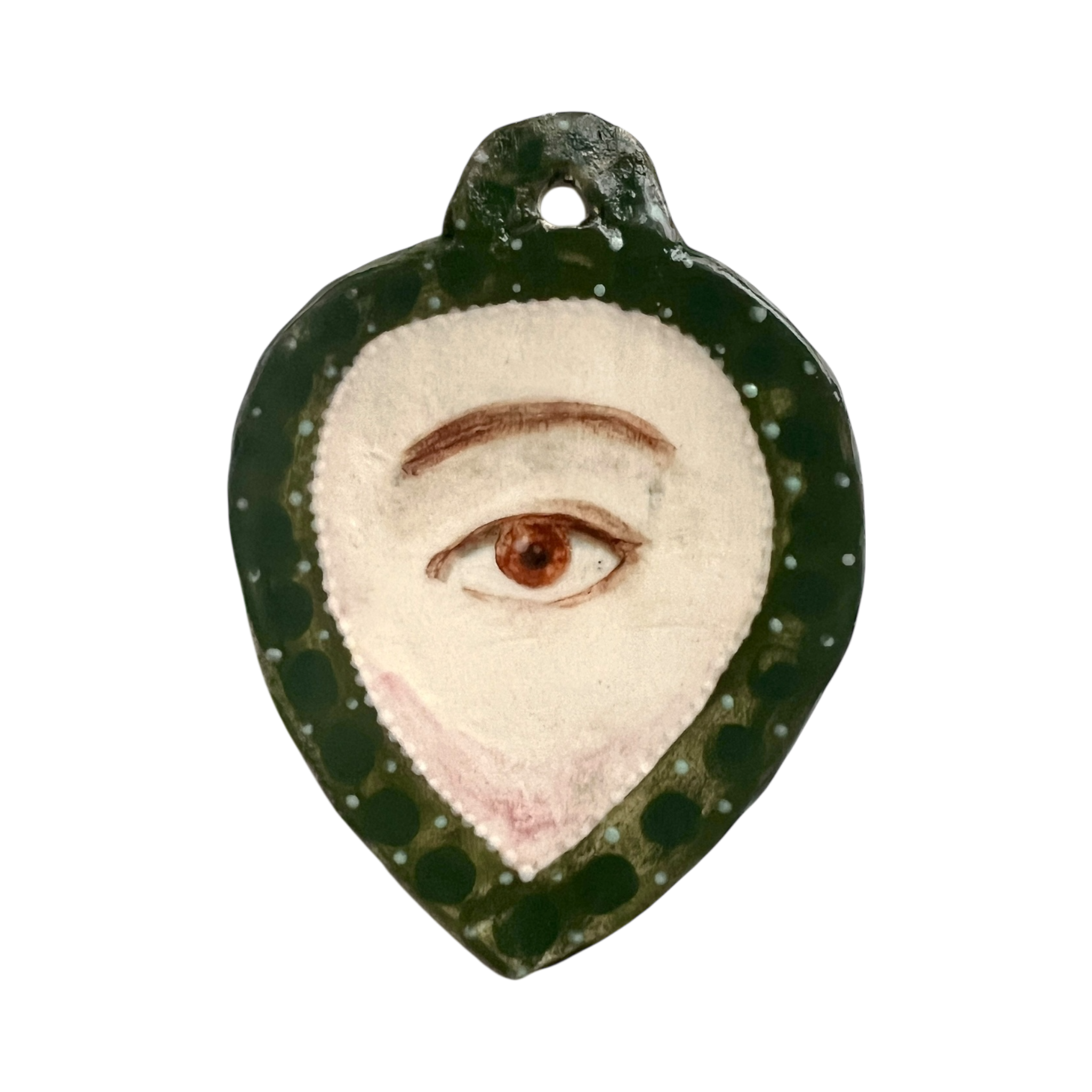 No. 185 Handmade Ornament - Emerald Teardrop