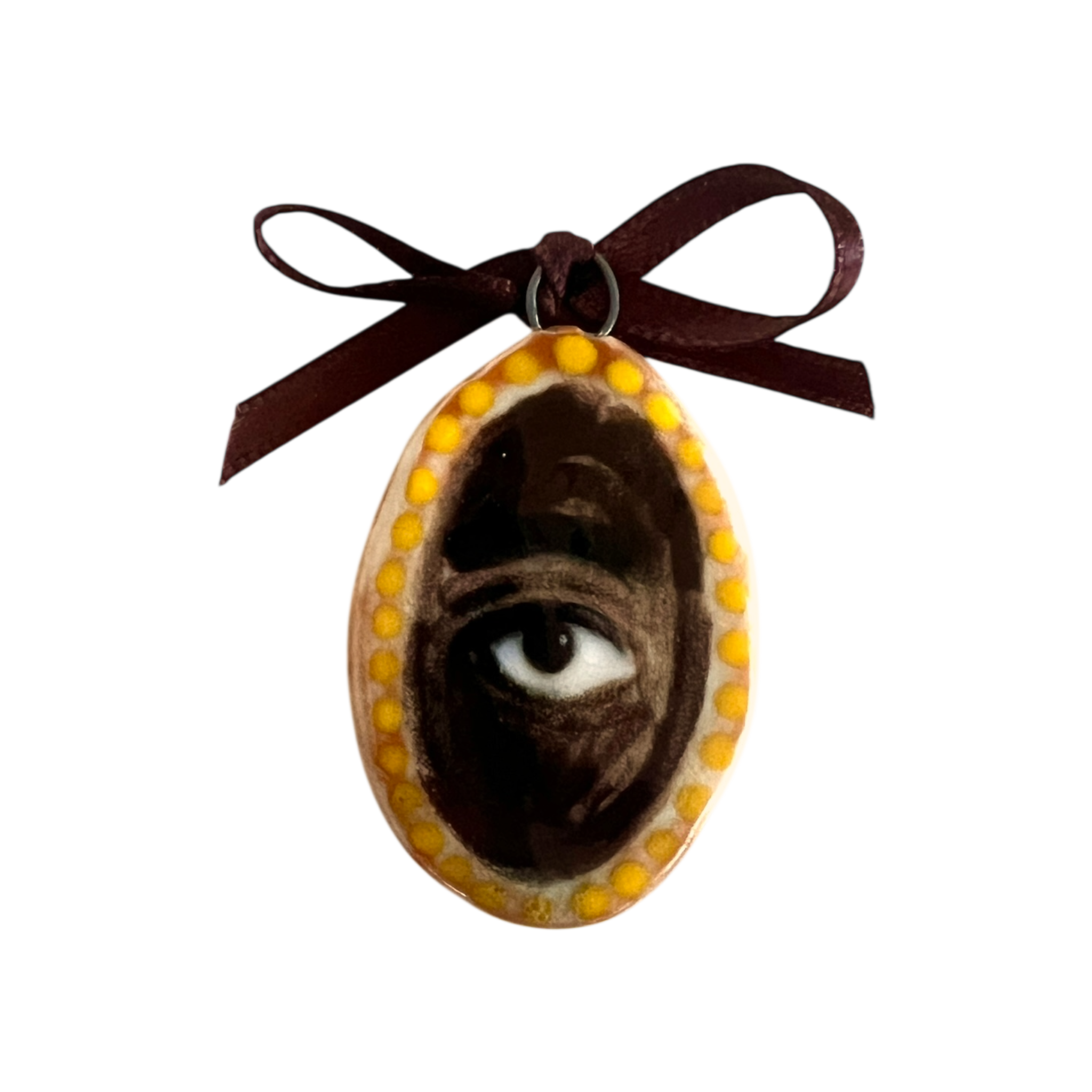 No. 92 Lover's Eye Charm - Beaded Gold