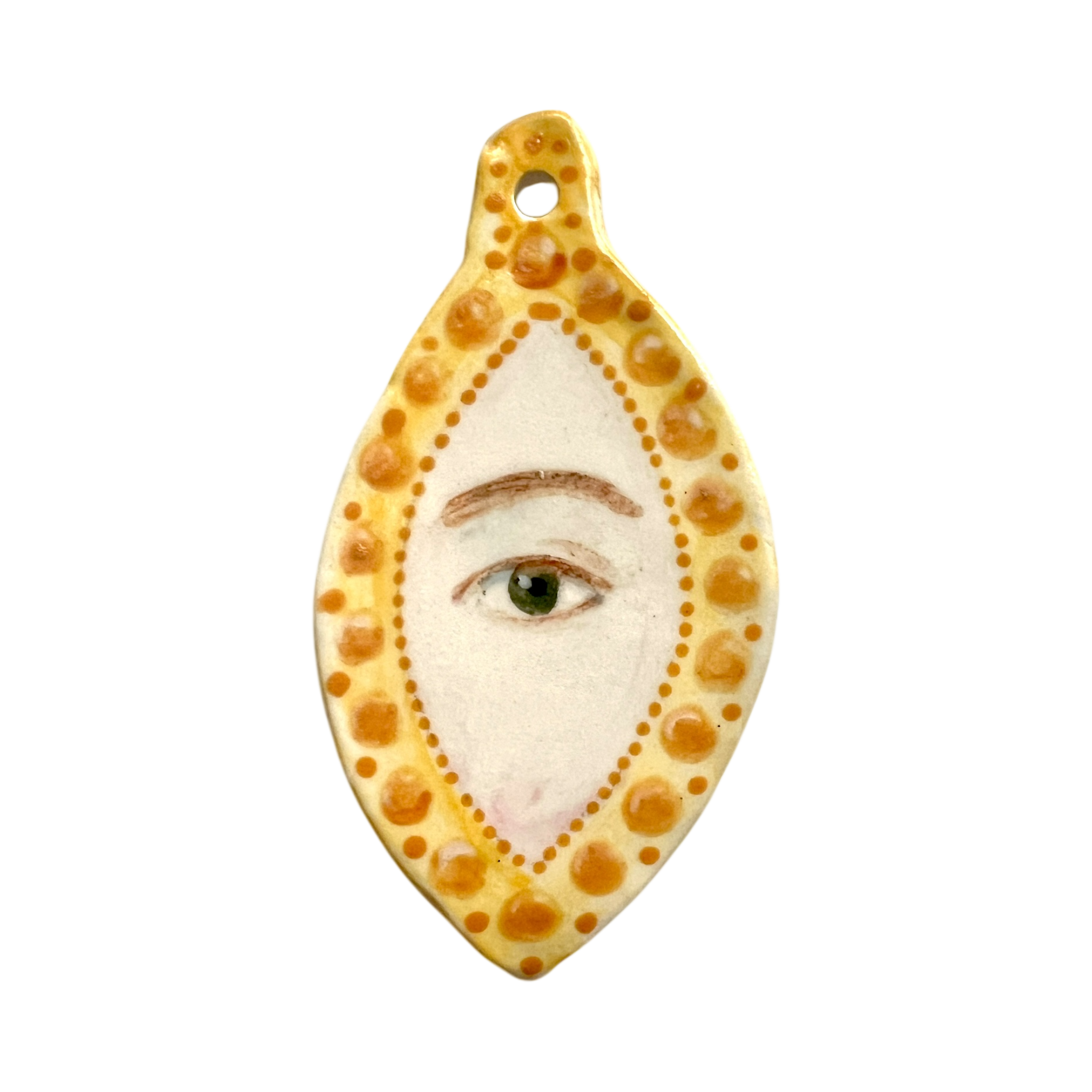 No. 180 Handmade Ornament - Gold Hobnail