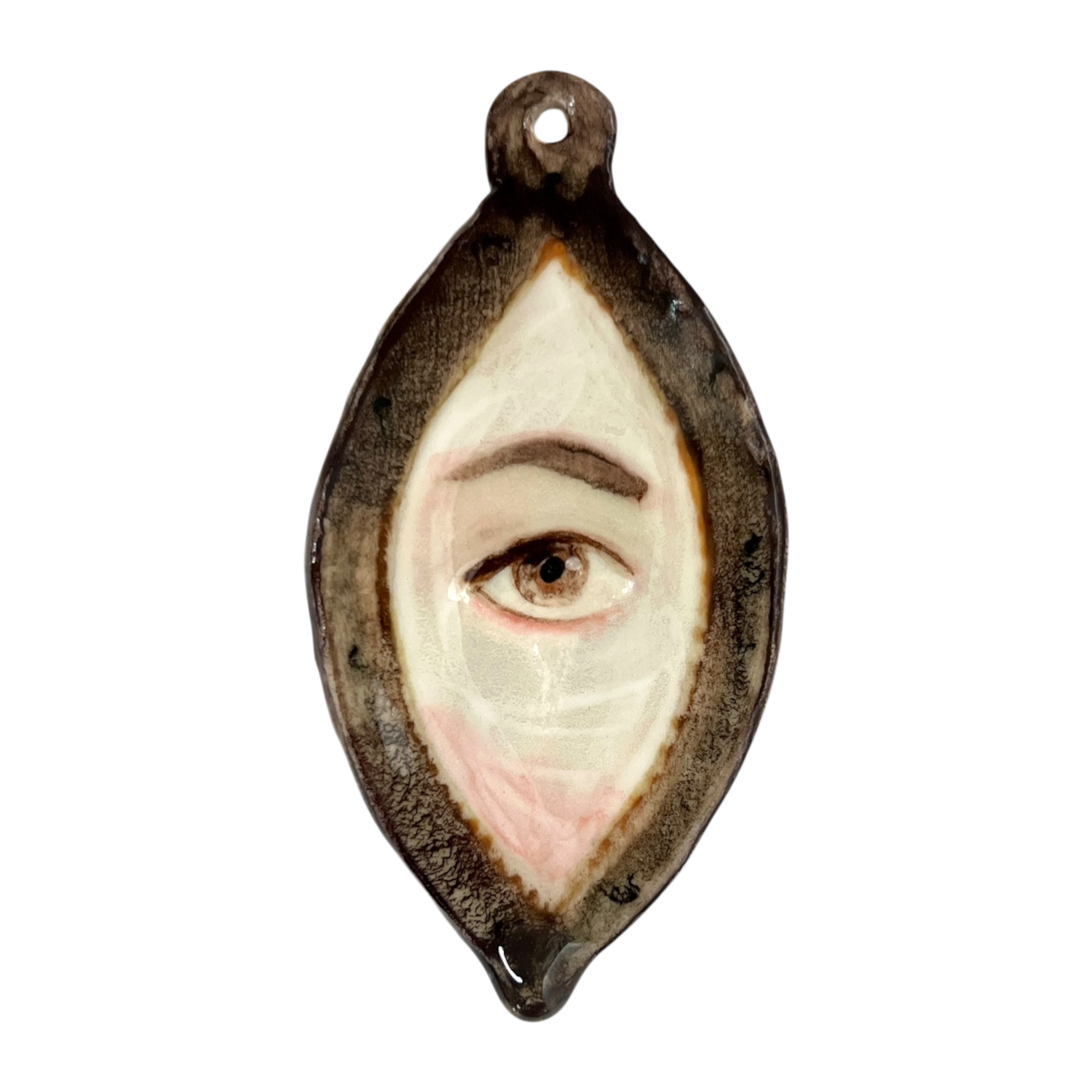 No. 166 Handmade Ornament - Bronzed Navette