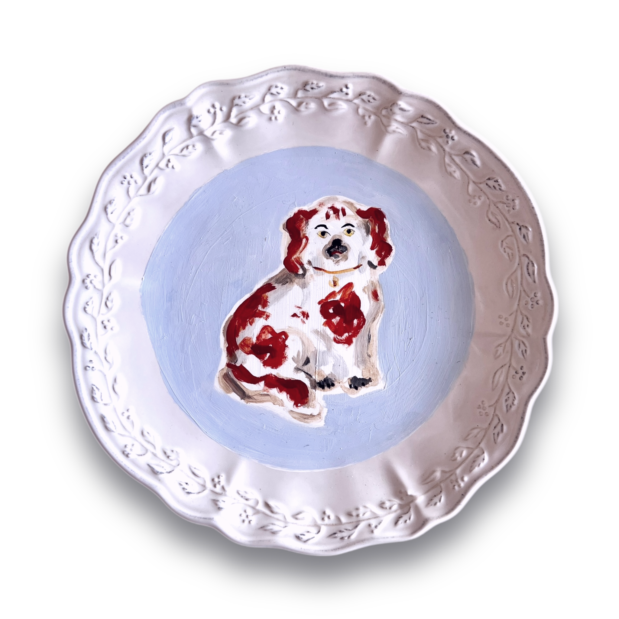 No. 1019 Thomas the Red & White Staffordshire Spaniel and His Portrait