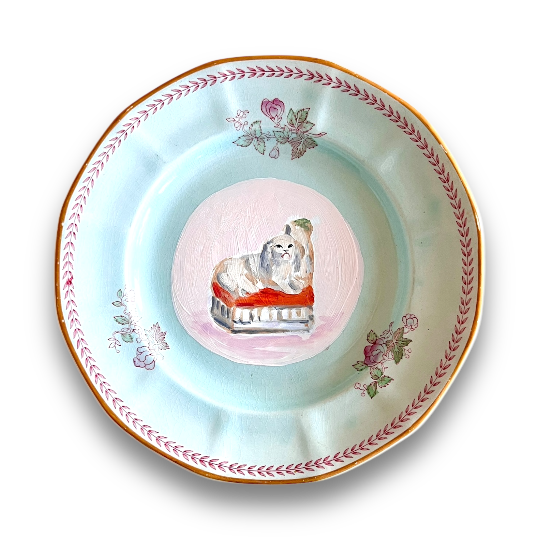 No. 1004 Fitz the Fairing Staffordshire Poodle and his Portrait