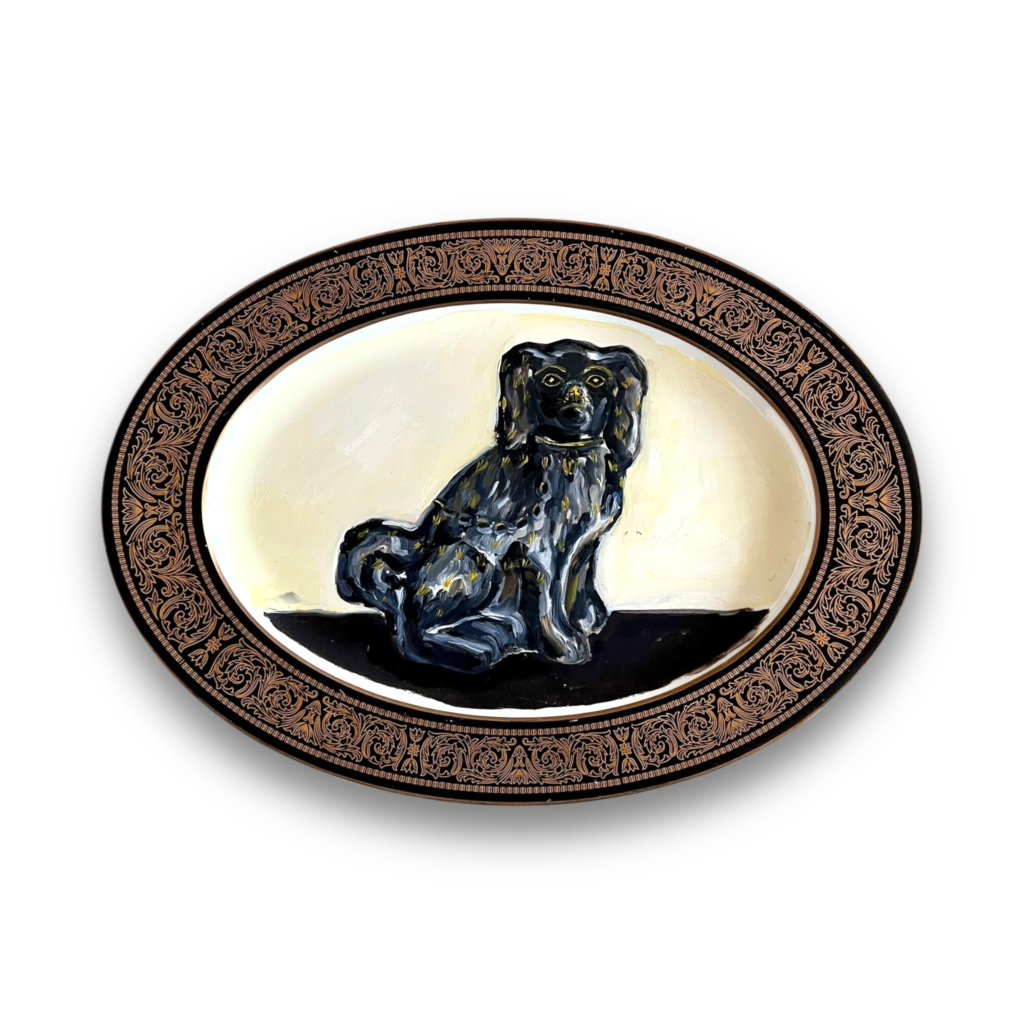 No. 1014 Othello the Jackfield Staffordshire Spaniel and His Portrait