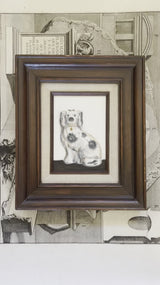 Milo the Black and White Staffordshire Dog - Portrait