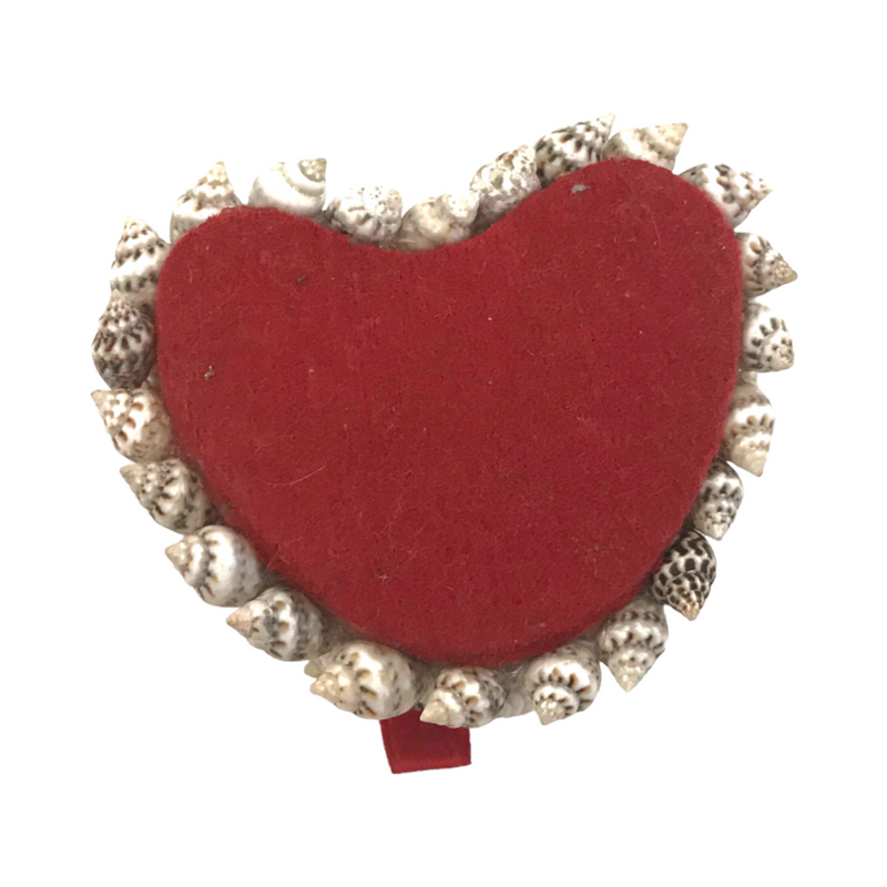 Vintage Sailor's Valentine Souvenir Shell Heart Box