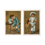 19th-C French Publicity Cards with Children