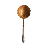French Repoussé Sterling and Gold Vermeil Strawberry Spoon