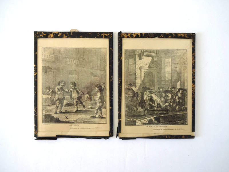 19th-C Engravings of Parisian Children Playing Games