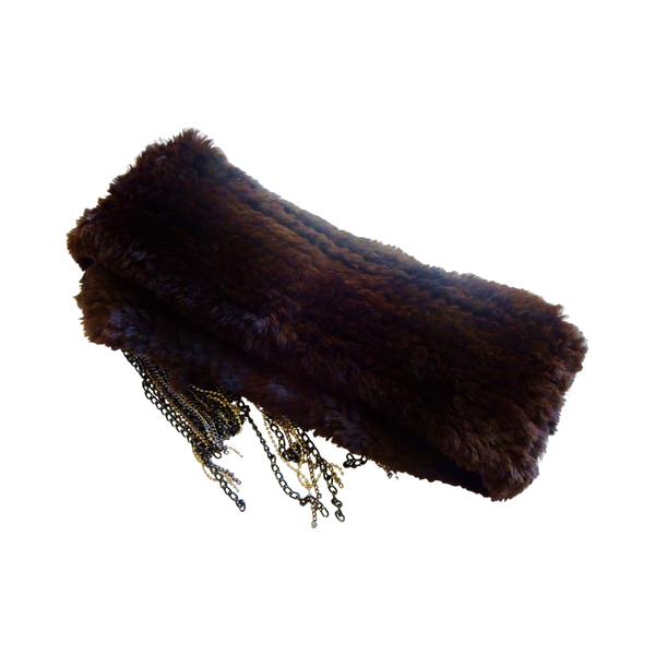 Fur Scarf with Chain Fringe
