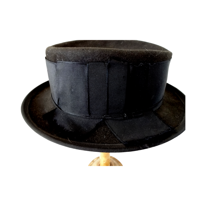 French 1880s Women's Black Hat